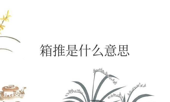 v圈箱推是什么意思(类似于团粉的意思)